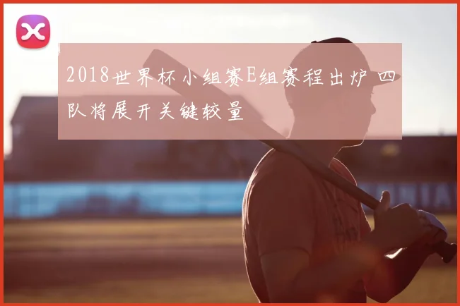 2018世界杯小组赛E组赛程出炉 四队将展开关键较量